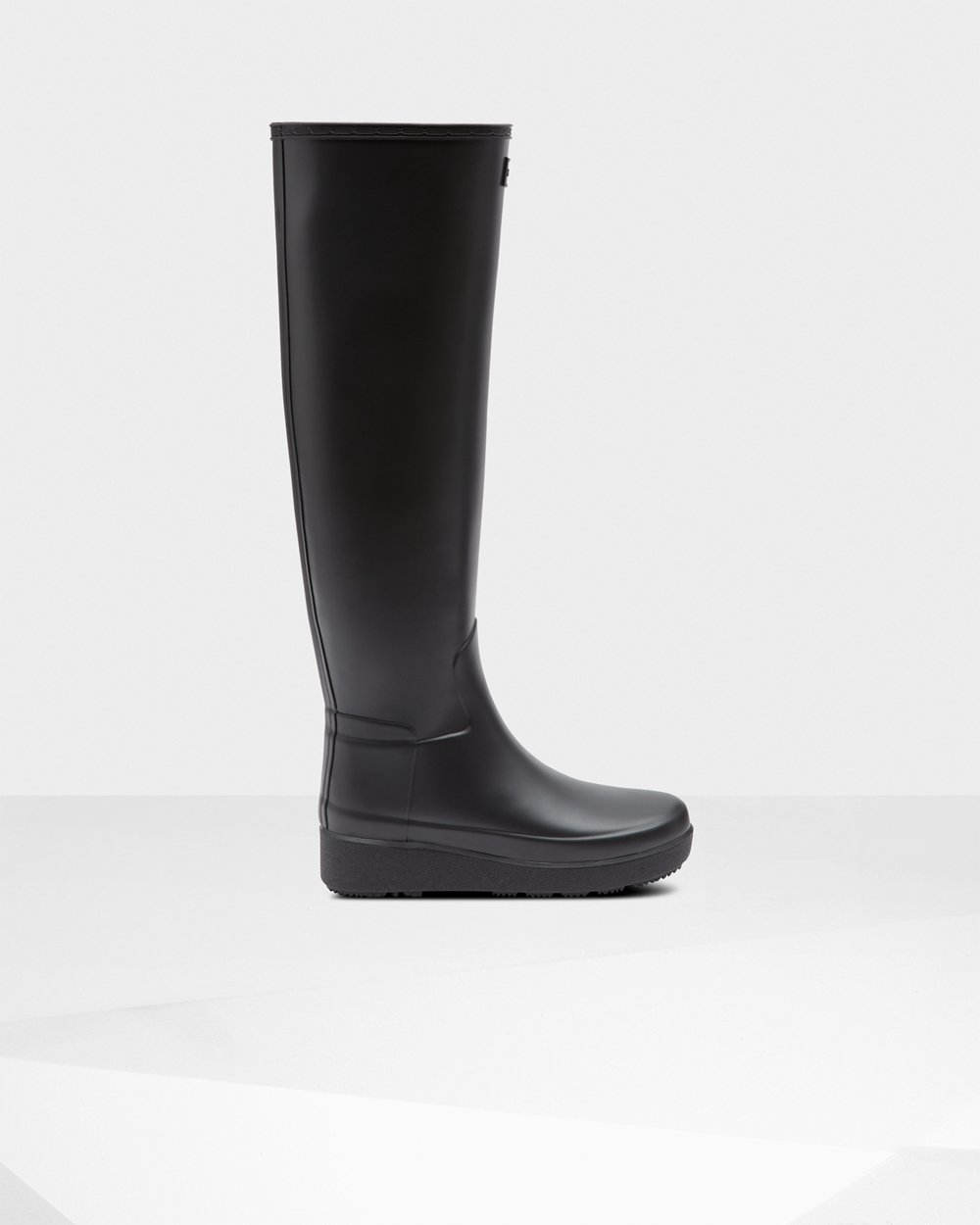 Botas Creeper Refined Slim Fit Knee-High Hunter Mujer - Negros - 239786FYK